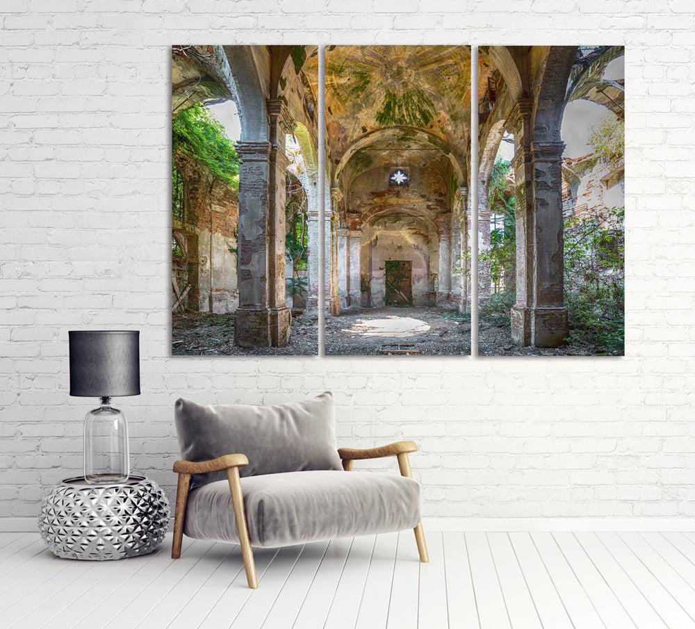 Tableau en verre acrylique Couloir abandonné 2