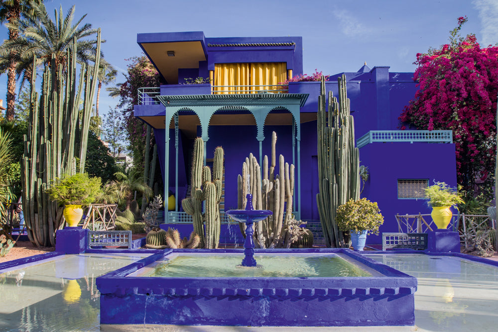 Acrylglasbild Garten in Marrakesch