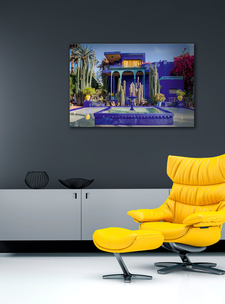 Acrylglasbild Garten in Marrakesch