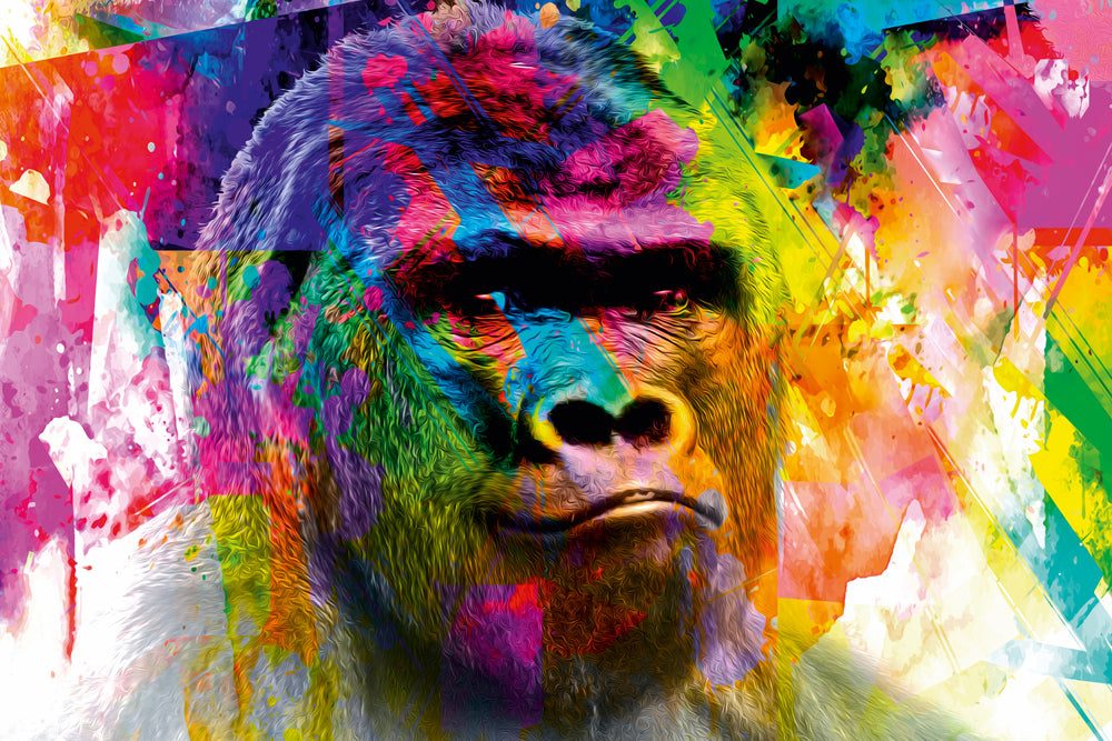 Acrylic glass picture Pop Art Gorilla