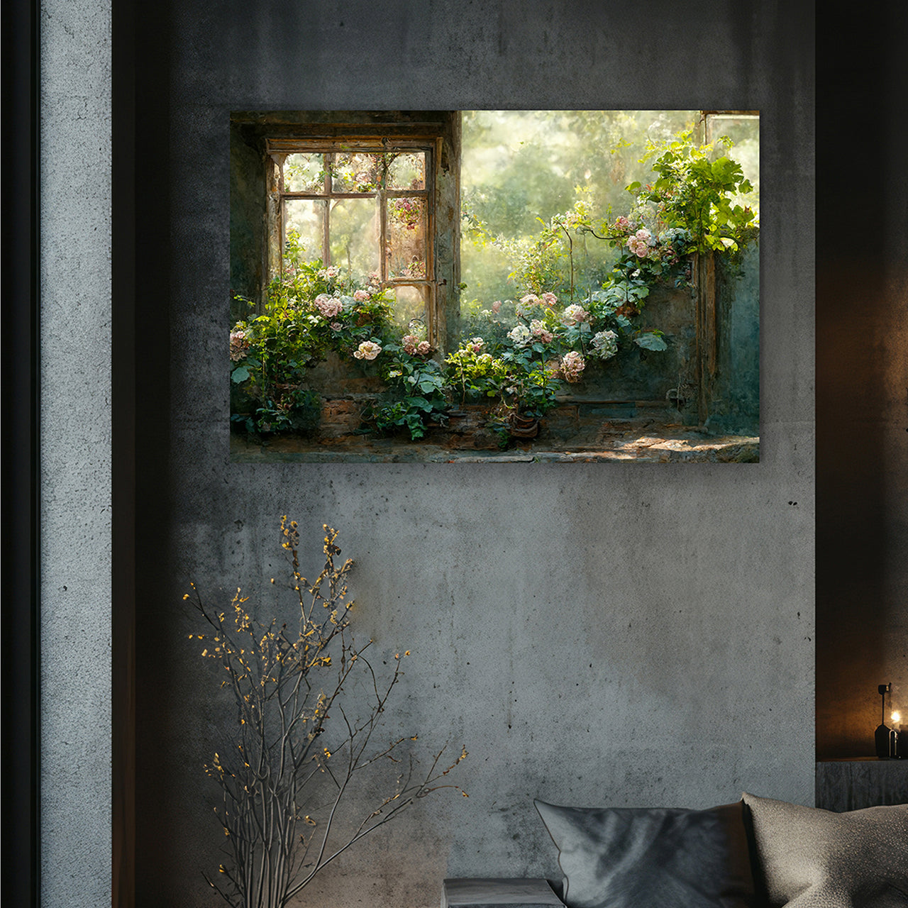 Acrylglasbild Romantischer Garten