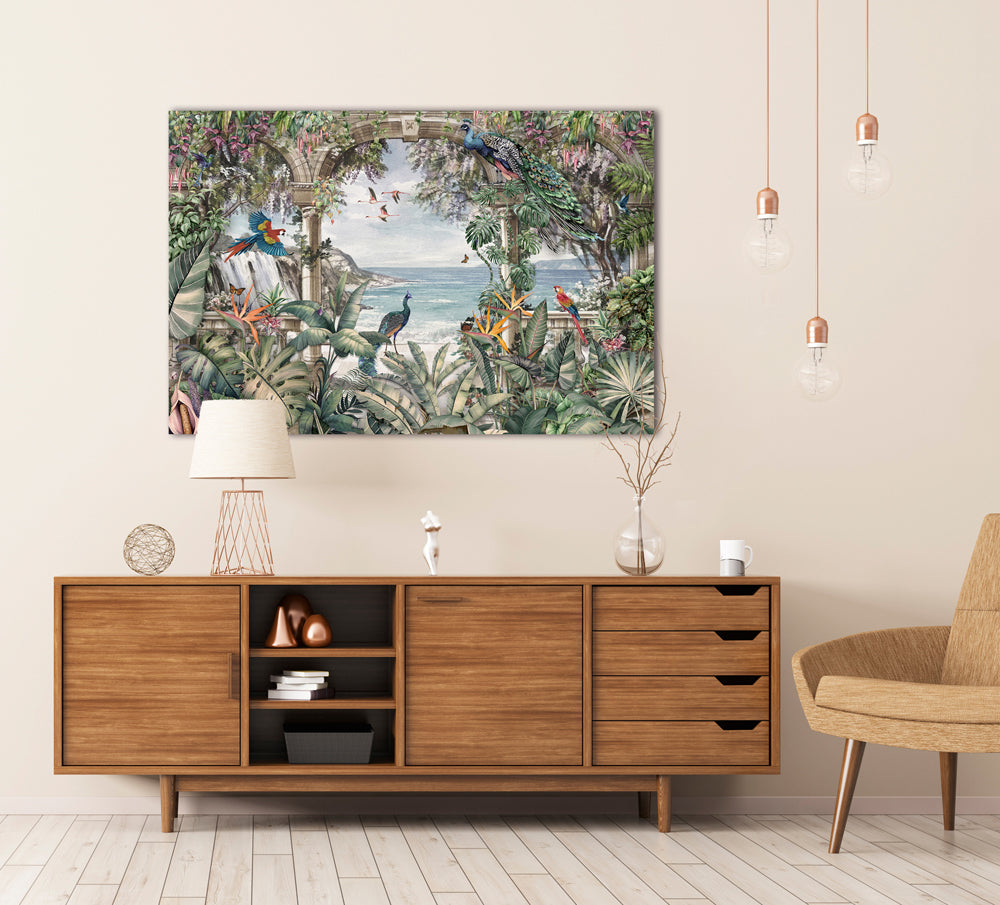 Tableau en verre acrylique Vue sur la mer des Caraïbes