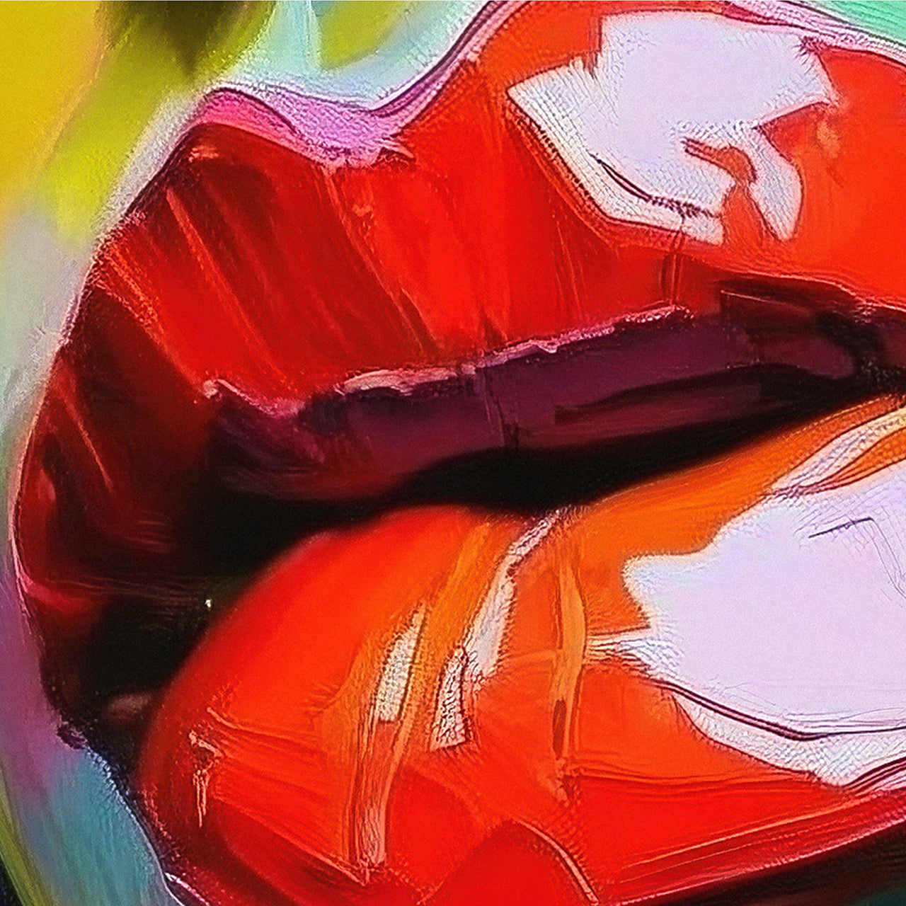 Acrylic glass picture Colorful Portrait