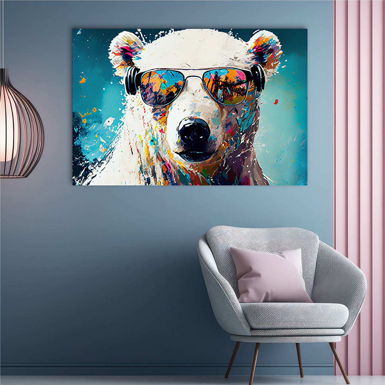 Acrylglasbild Cooler Eisbär