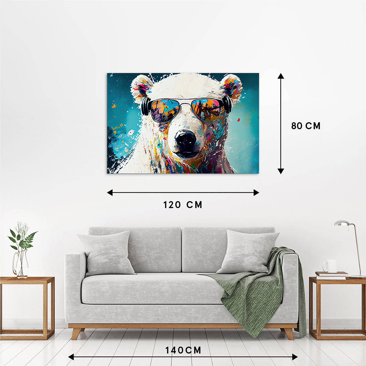 Acrylic glass picture Cool Polar Bear