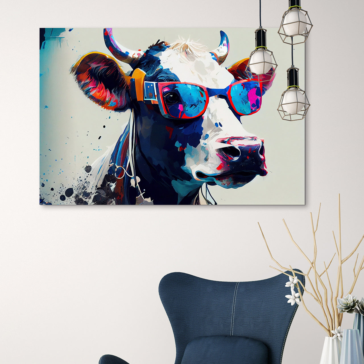 Acrylglasbild Coole Kuh