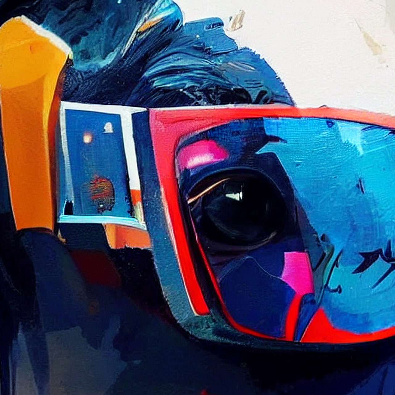 Acrylglasbild Coole Kuh