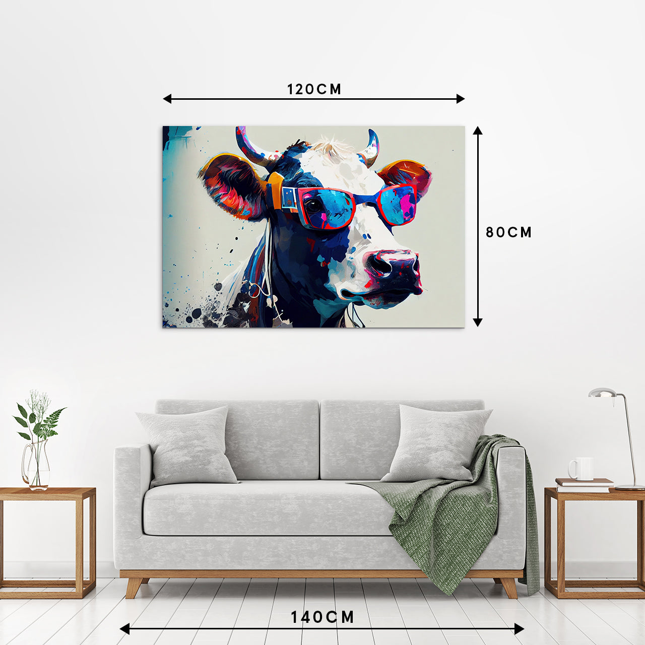 Acrylglasbild Coole Kuh