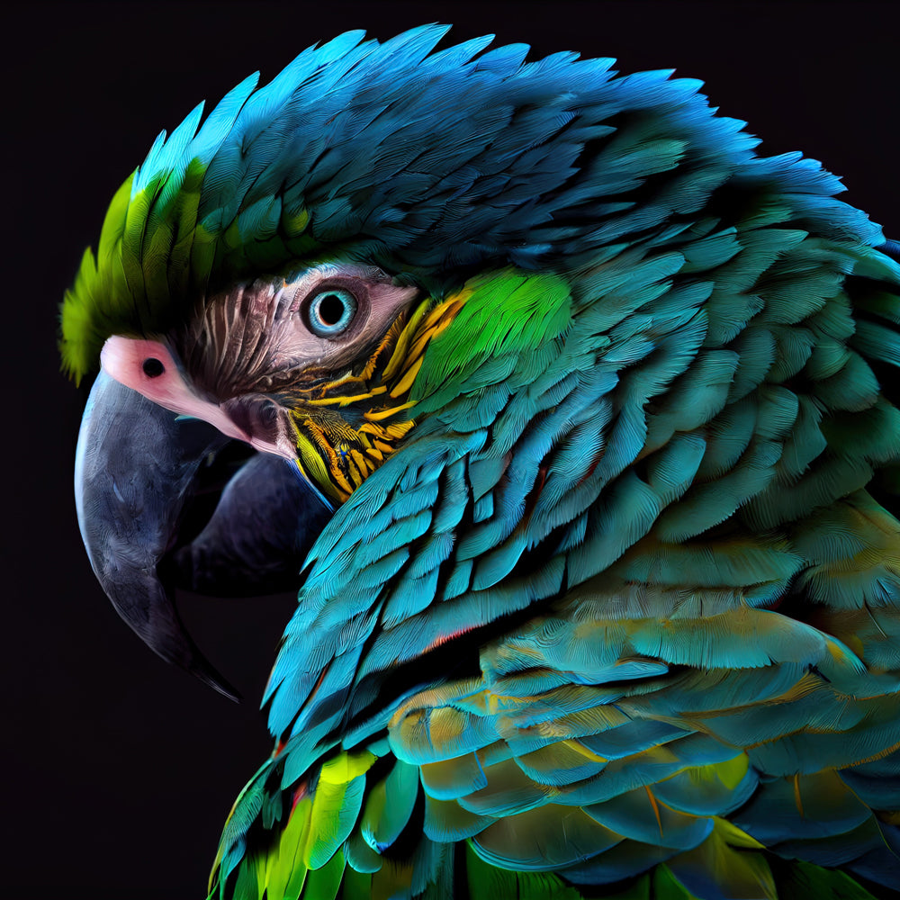Acrylic glass picture Iridescent Parrot