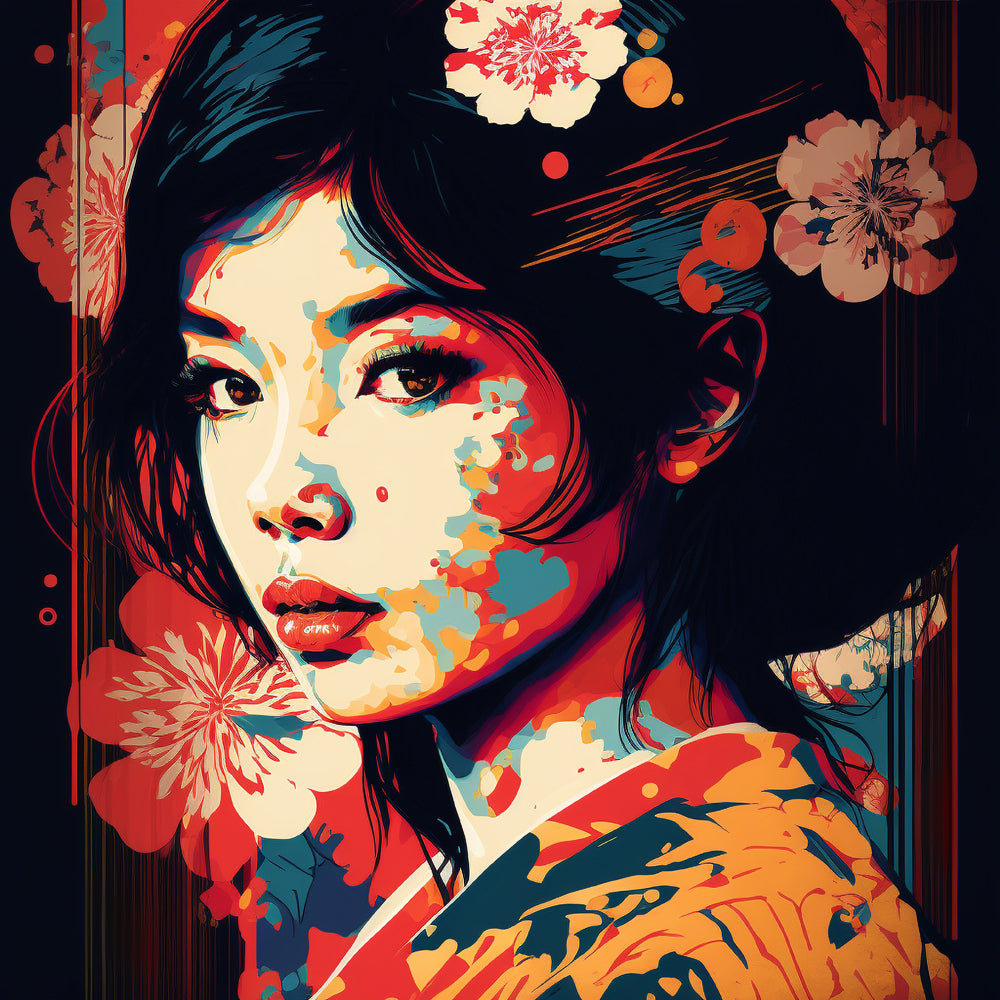 Acrylglasbild Asia Flowers