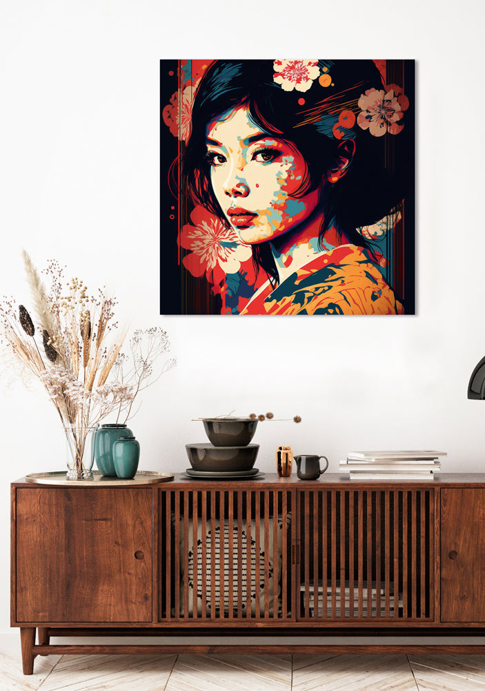 Acrylglasbild Asia Flowers