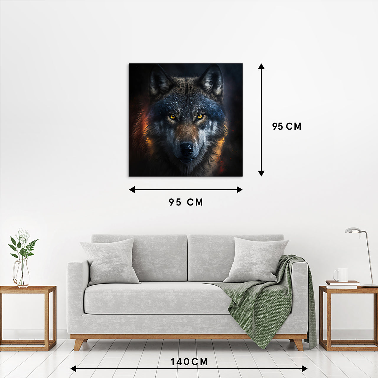 acrylic glass picture Mysterious Wolf