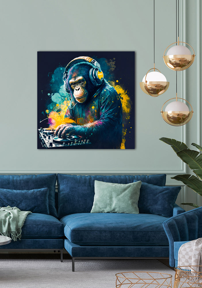 Acrylglasbild Monkey DJ