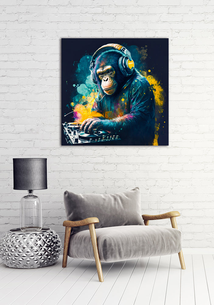 Acrylglasbild Monkey DJ
