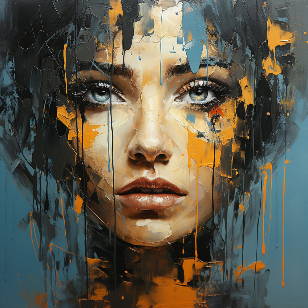 Acrylglasbild Blue Eye Girl