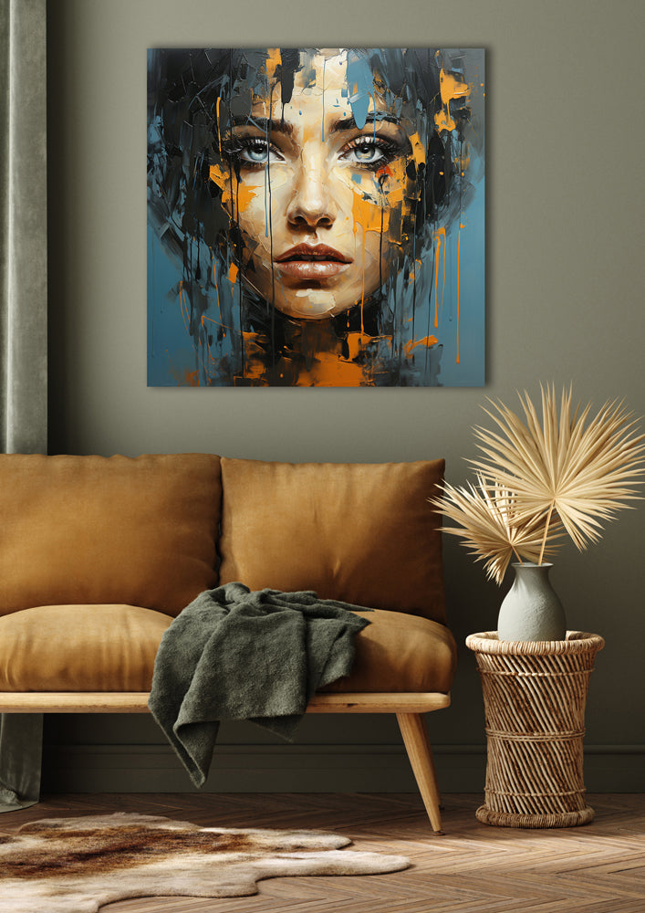 Acrylglasbild Blue Eye Girl