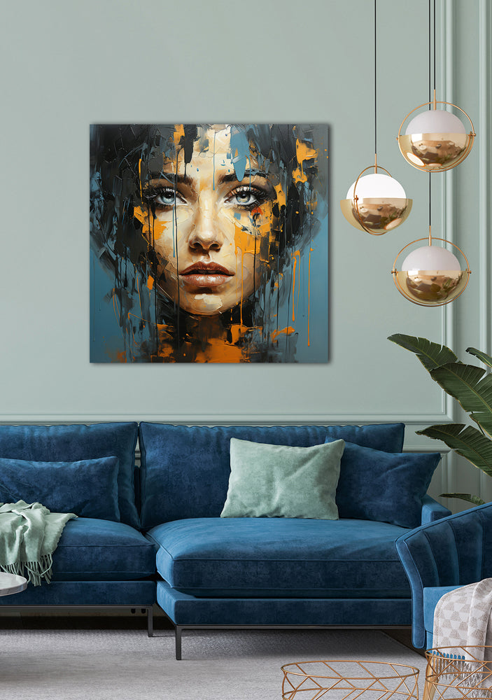 Acrylglasbild Blue Eye Girl