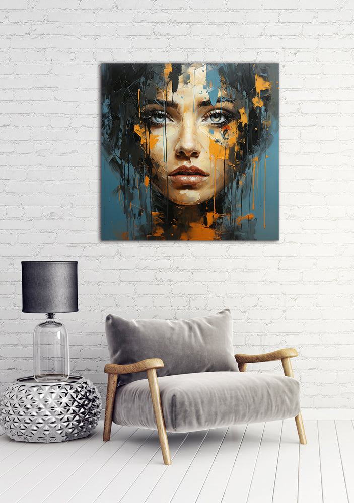 Acrylglasbild Blue Eye Girl