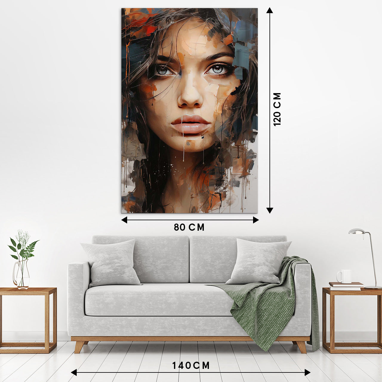 Acrylglasbild Cool Girl behind the Colours