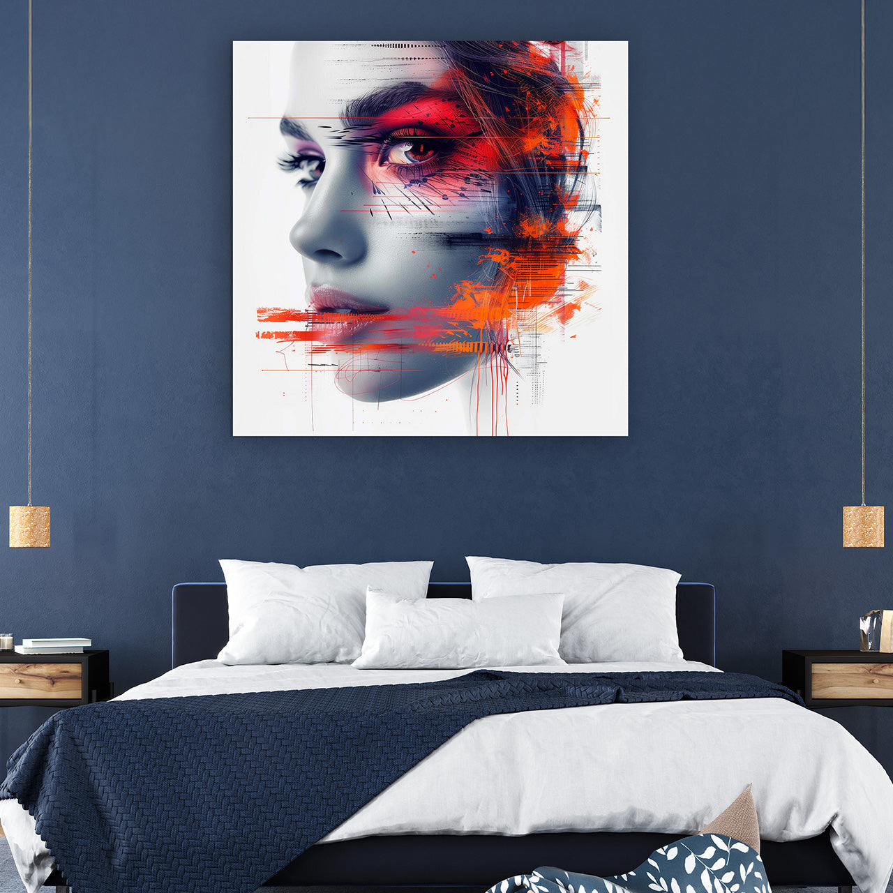 Acrylglasbild A Look behind Orange