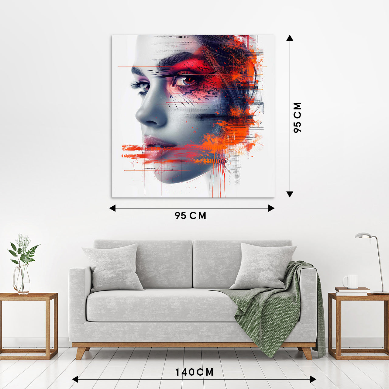 Acrylglasbild A Look behind Orange