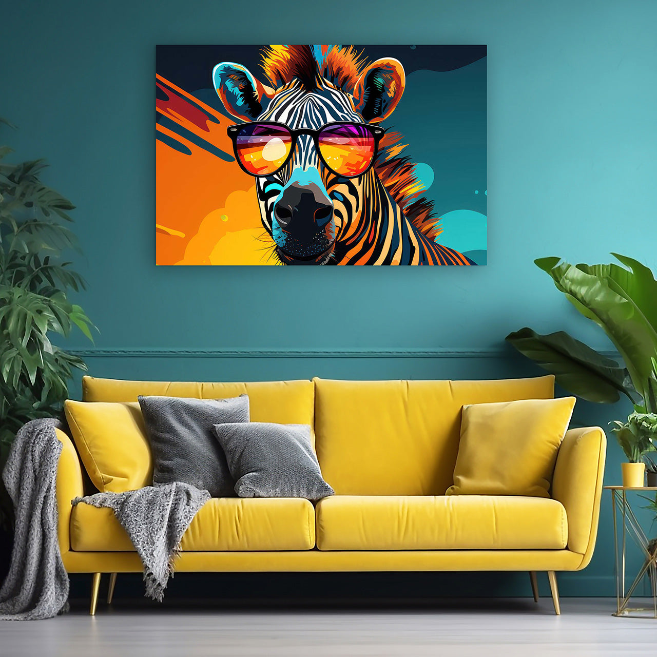 Acrylglasbild Groovy Zebra Stripes