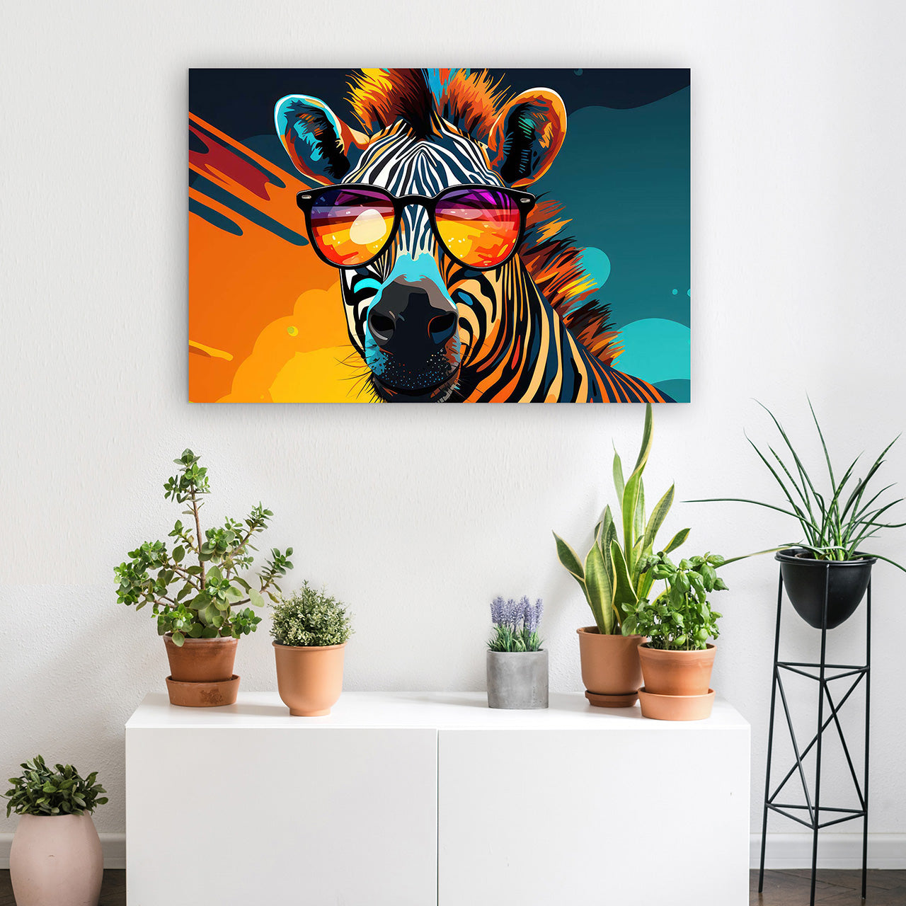 Acrylglasbild Groovy Zebra Stripes