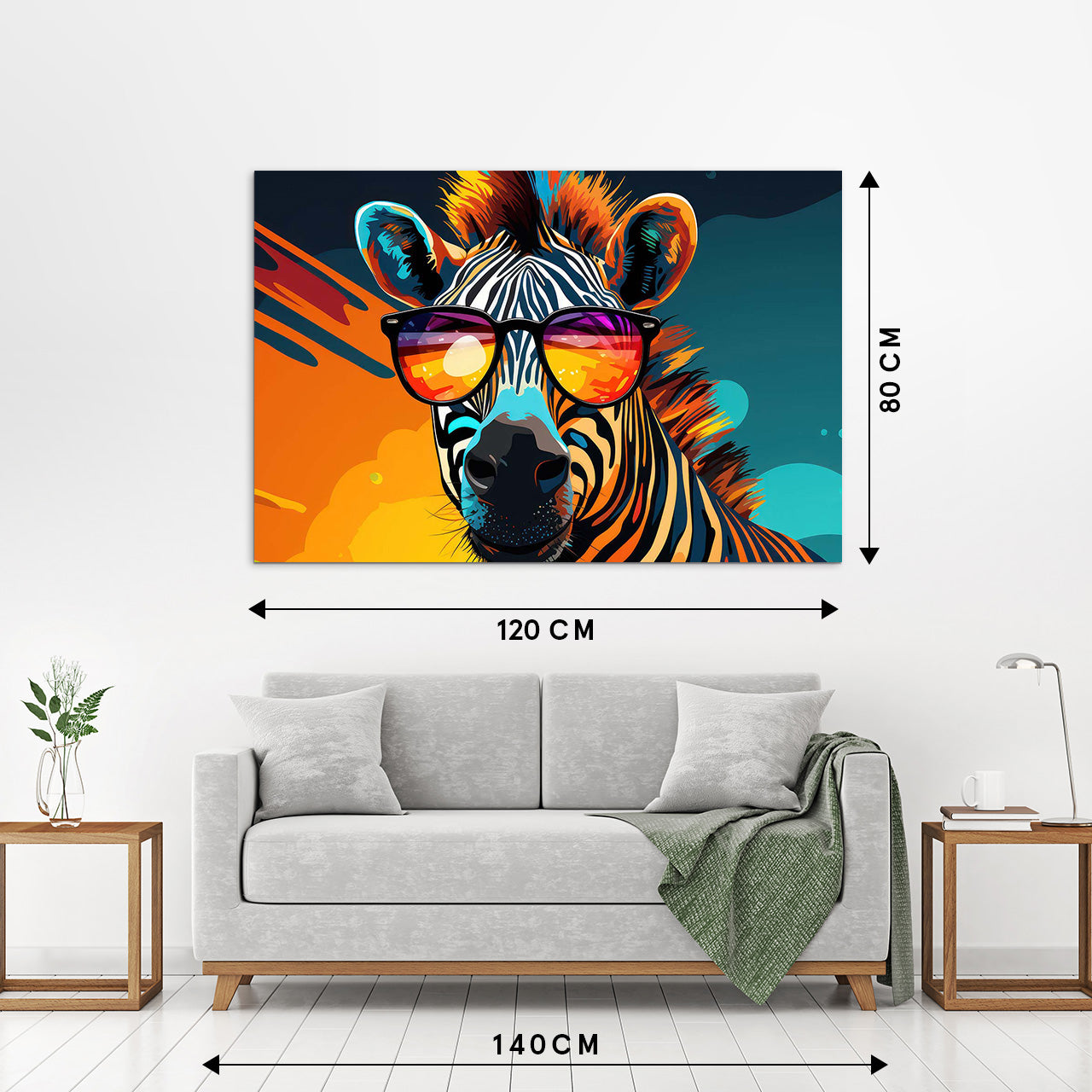 Acrylglasbild Groovy Zebra Stripes