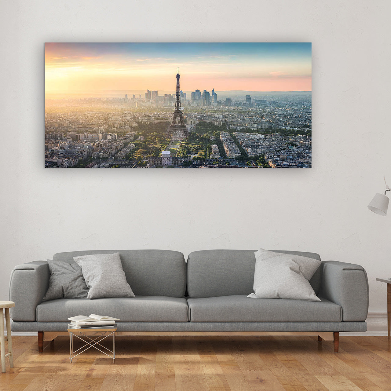 tableau en verre acrylique Lever de soleil à Paris