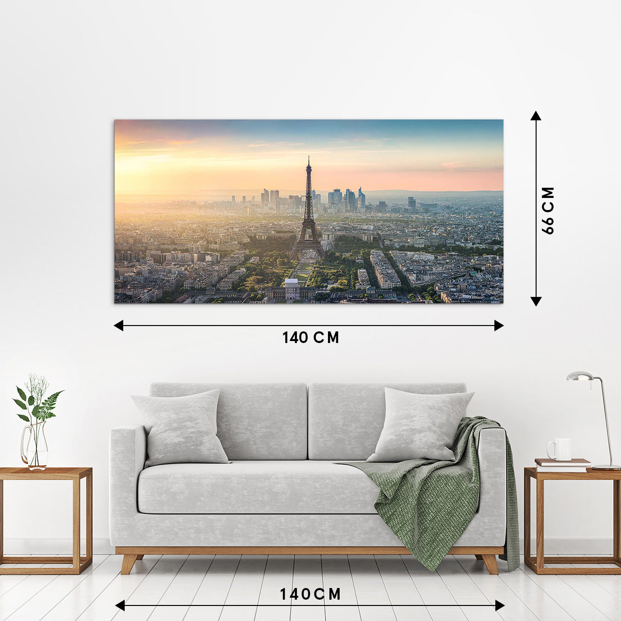 tableau en verre acrylique Lever de soleil à Paris