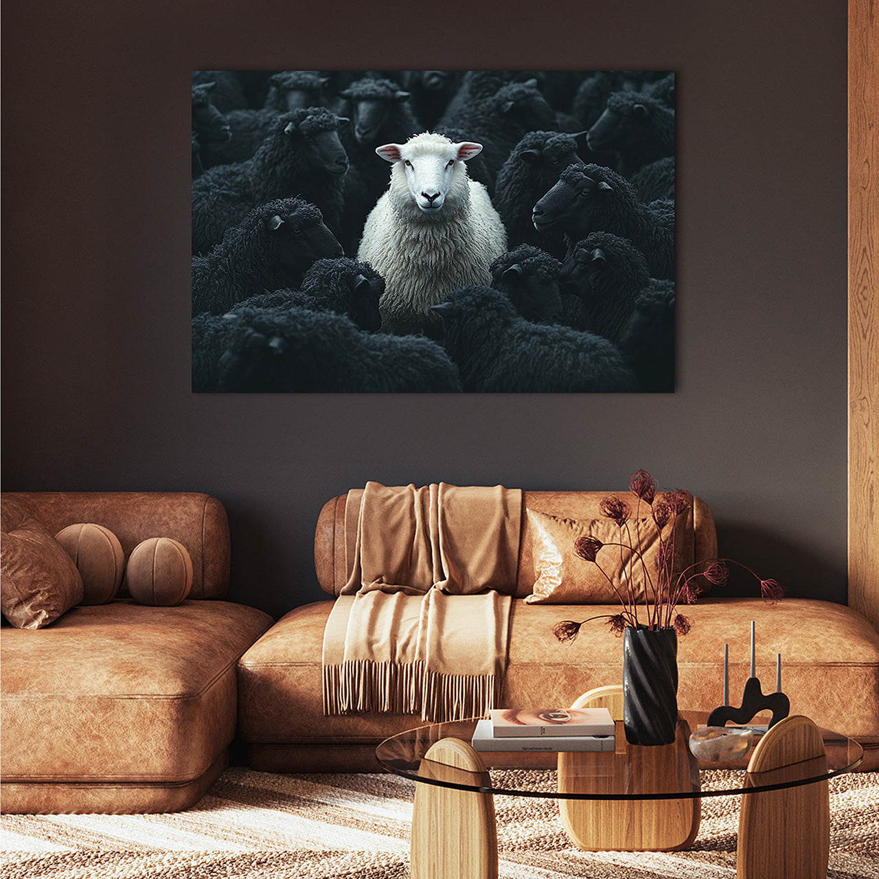 Acrylglasbild White Sheep