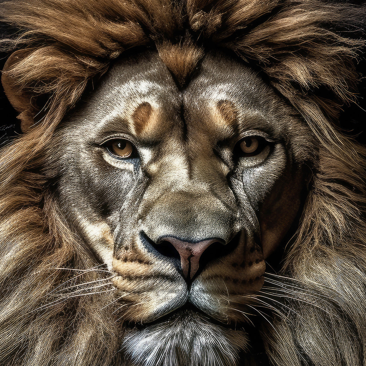 Acrylglasbild Stylish Lion