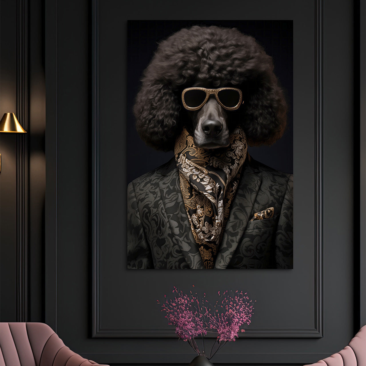 Acrylglasbild Stylish Pudel