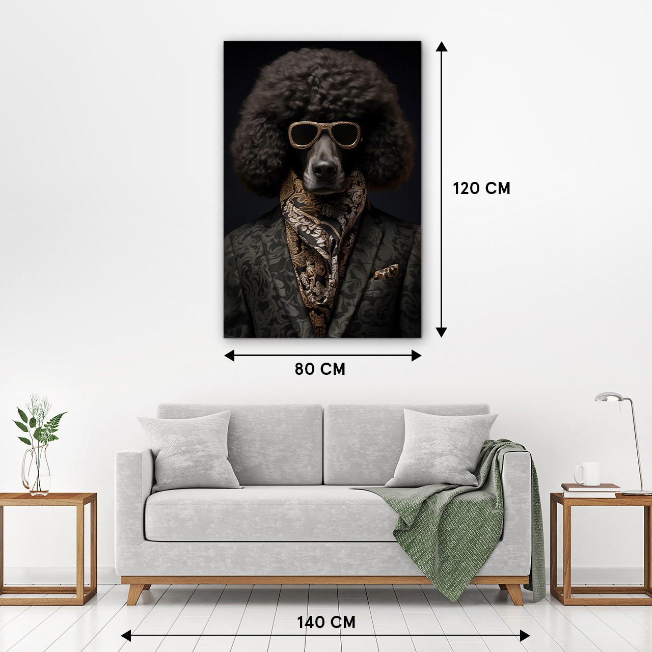 Acrylglasbild Stylish Pudel
