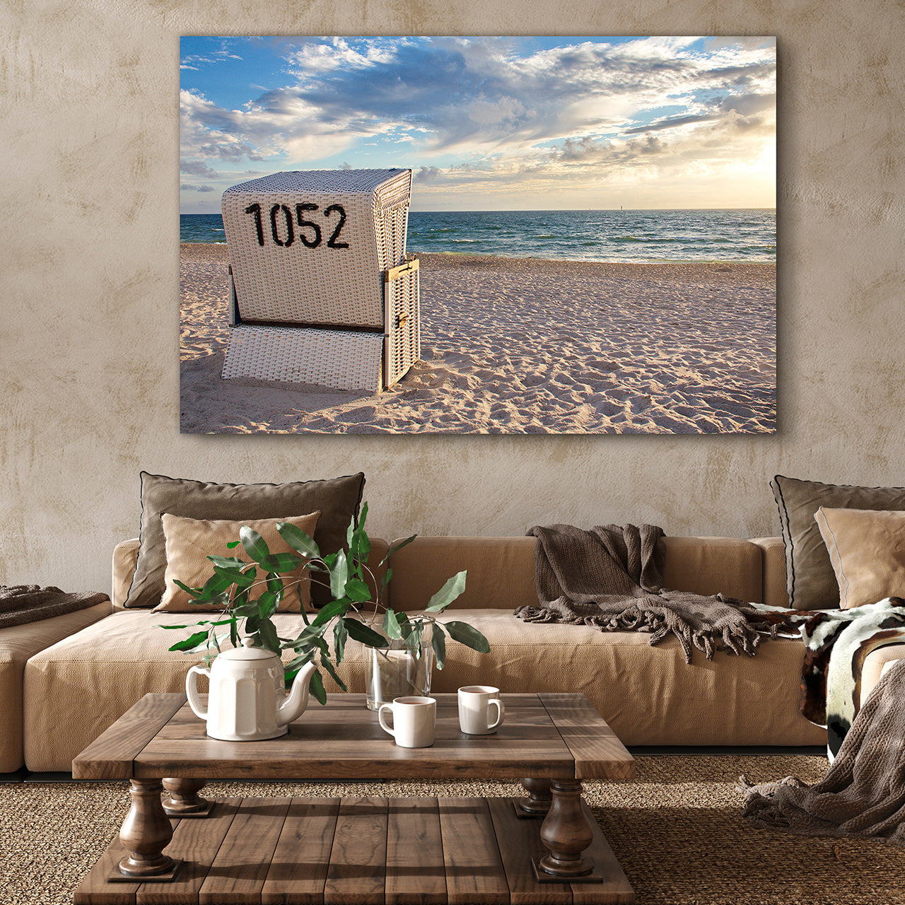 Acrylglasbild Strandkorb