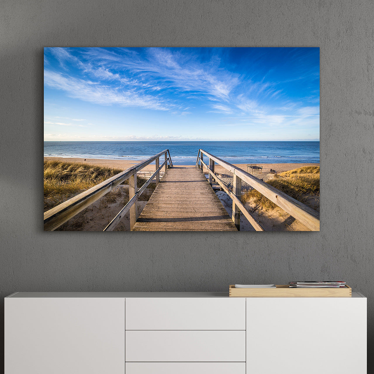 Acrylglasbild Weg zum Strand