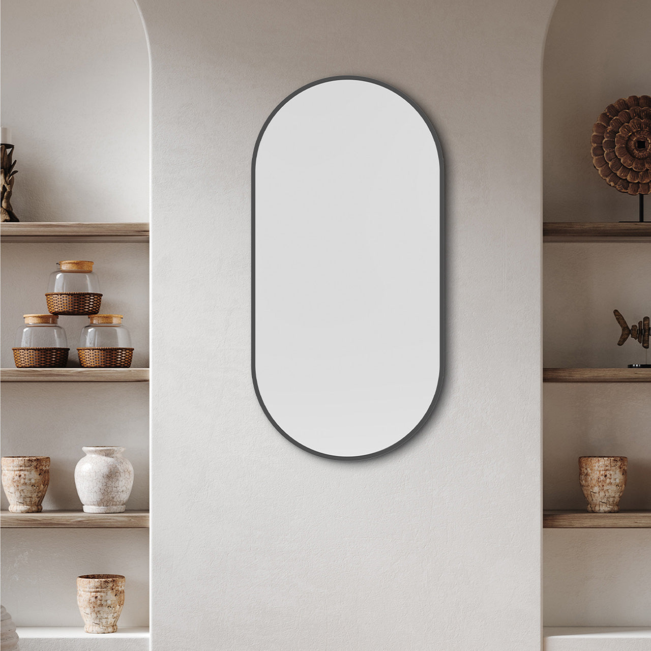 Wandpiegel oval