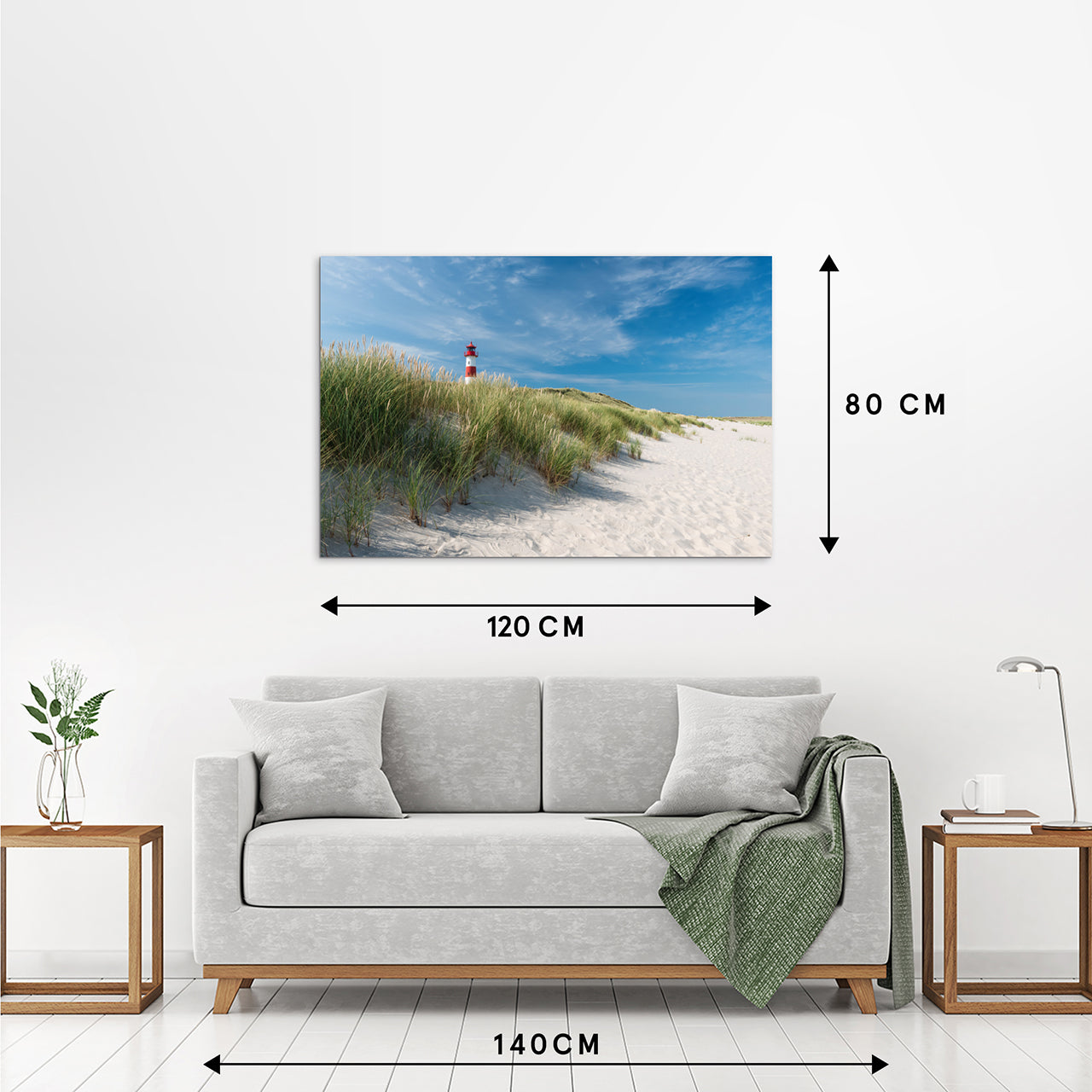 Canvas Print Leuchtturm am Strand
