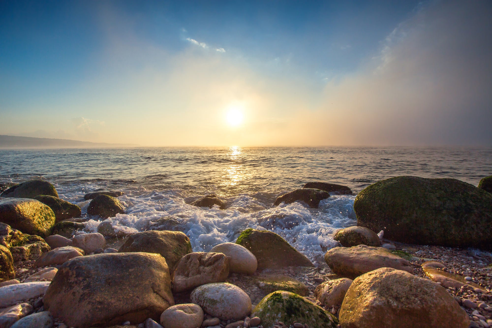 Impression sur toile Rocher dans les vagues