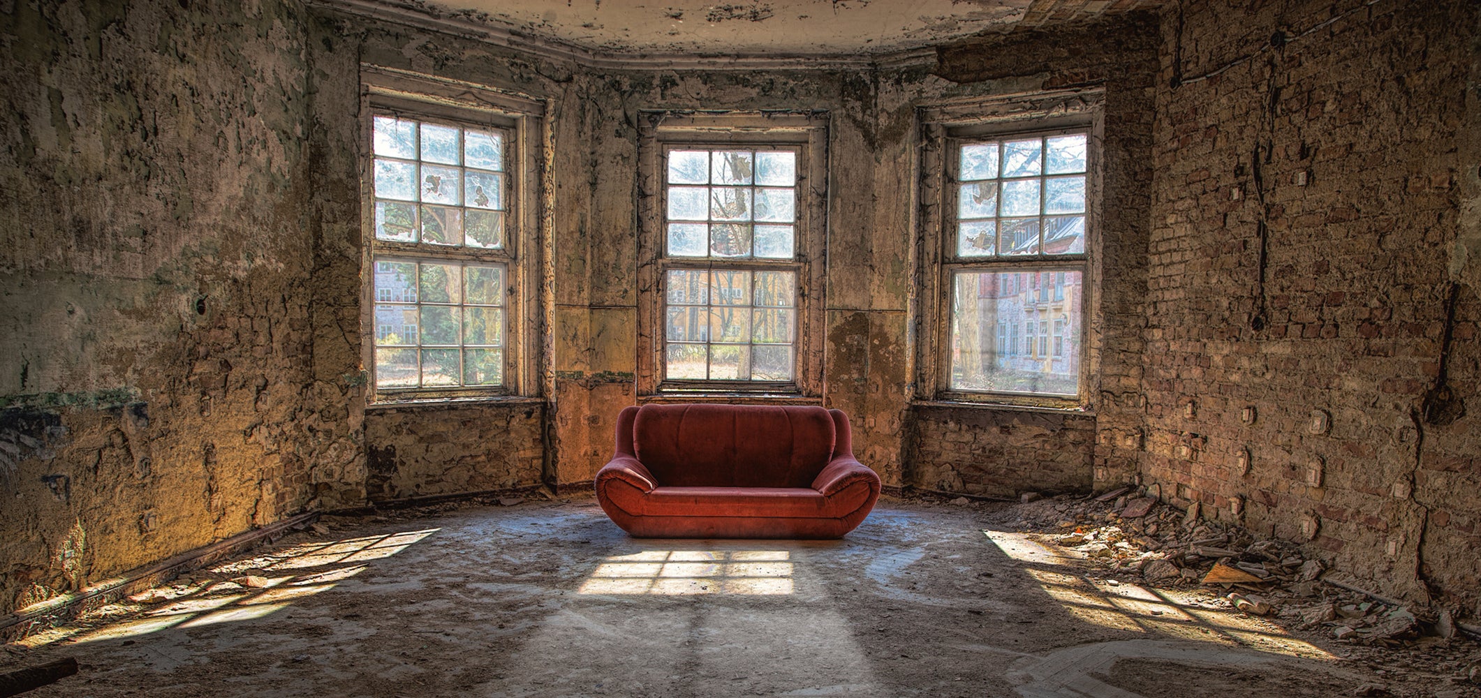 Canvas Print Rotes Sofa
