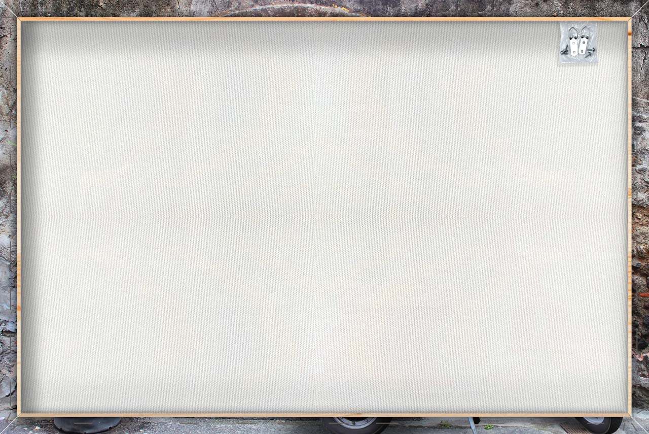 Canvas Print Rotes Moped