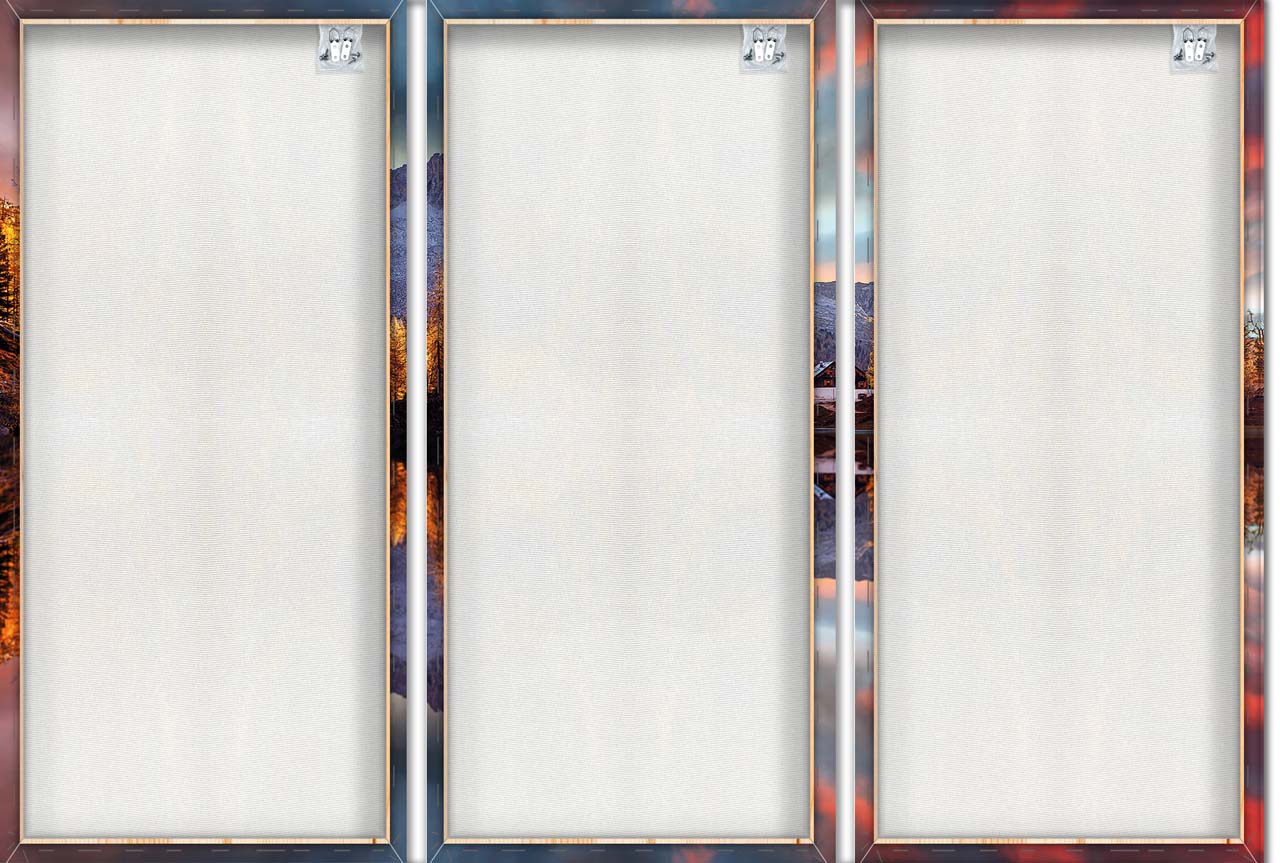 Canvas Print Spiegelnde Berge im Sonnenaufgang