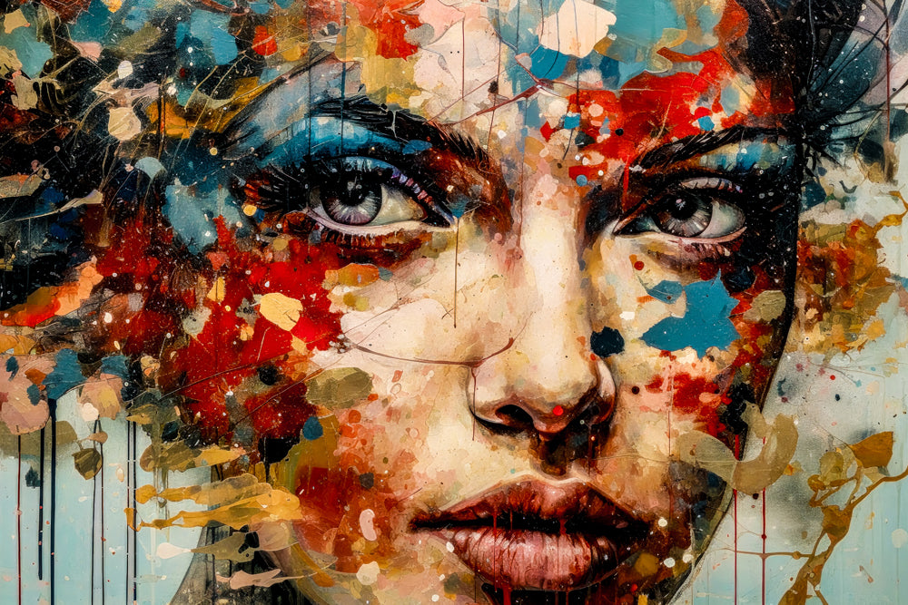 Canvas Print Eyes in Colour