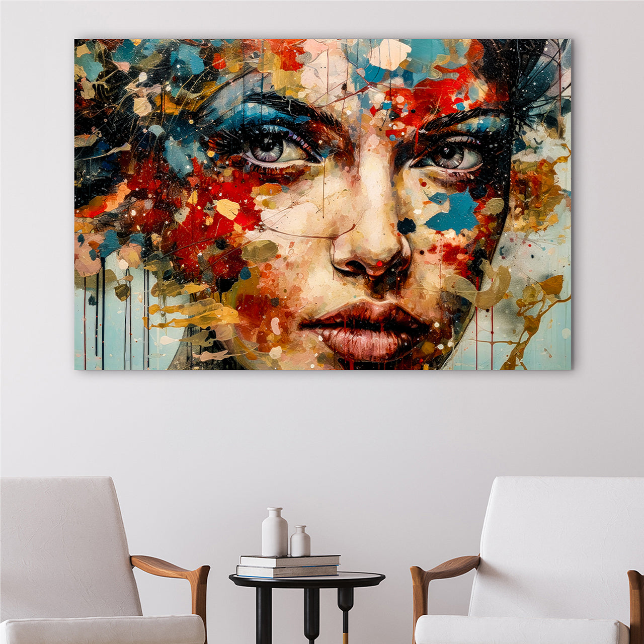 Canvas Print Eyes in Colour