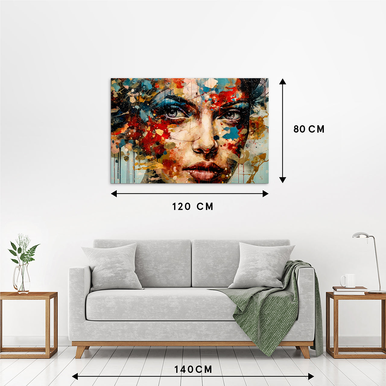 Canvas Print Eyes in Colour