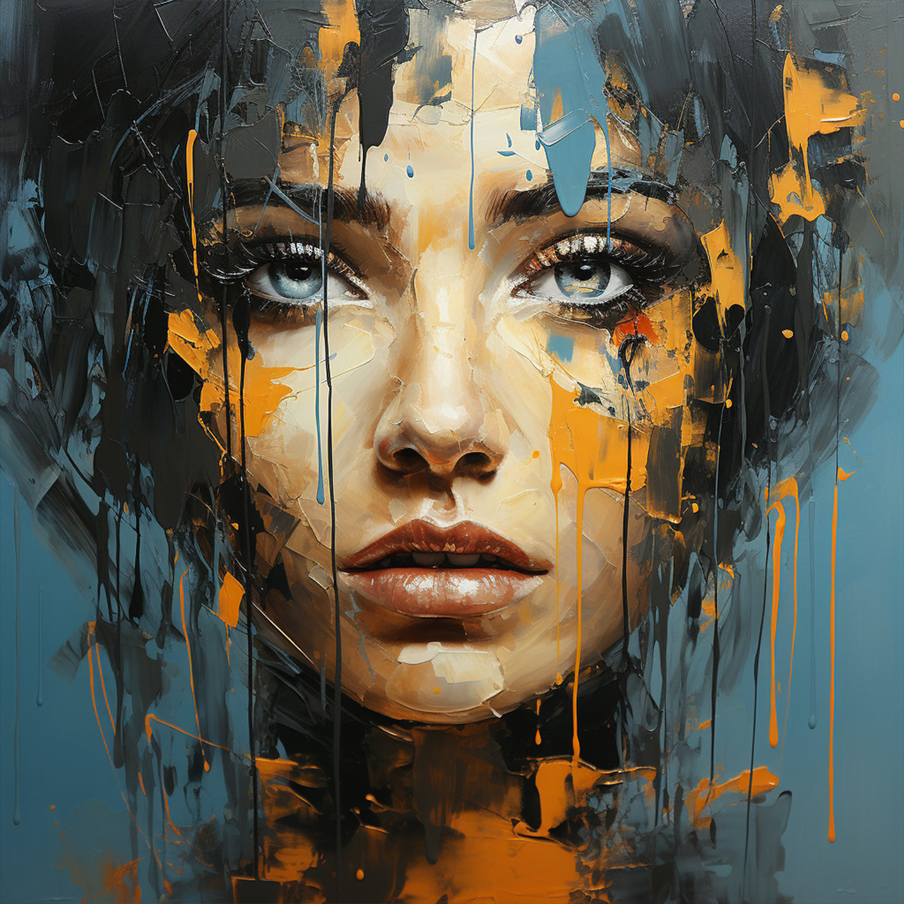 Canvas Print Blue Eye Girl