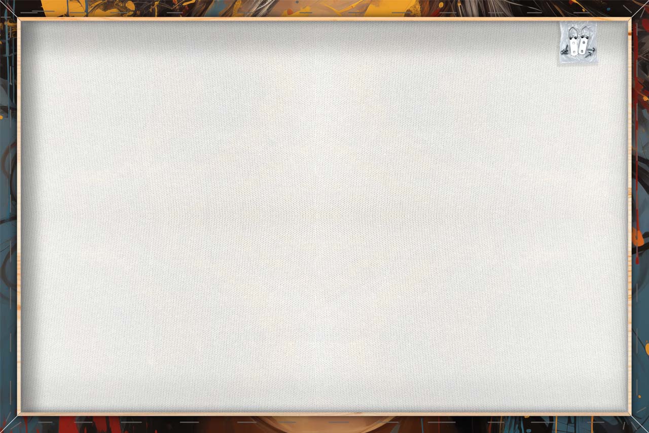 Impression sur toile Yeux gris derrière les couleurs