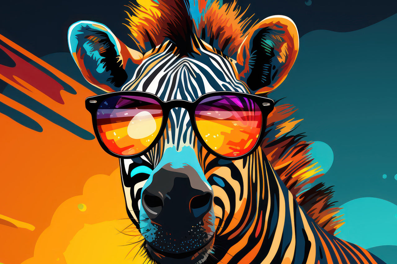 Canvas Print Groovy Zebra Stripes