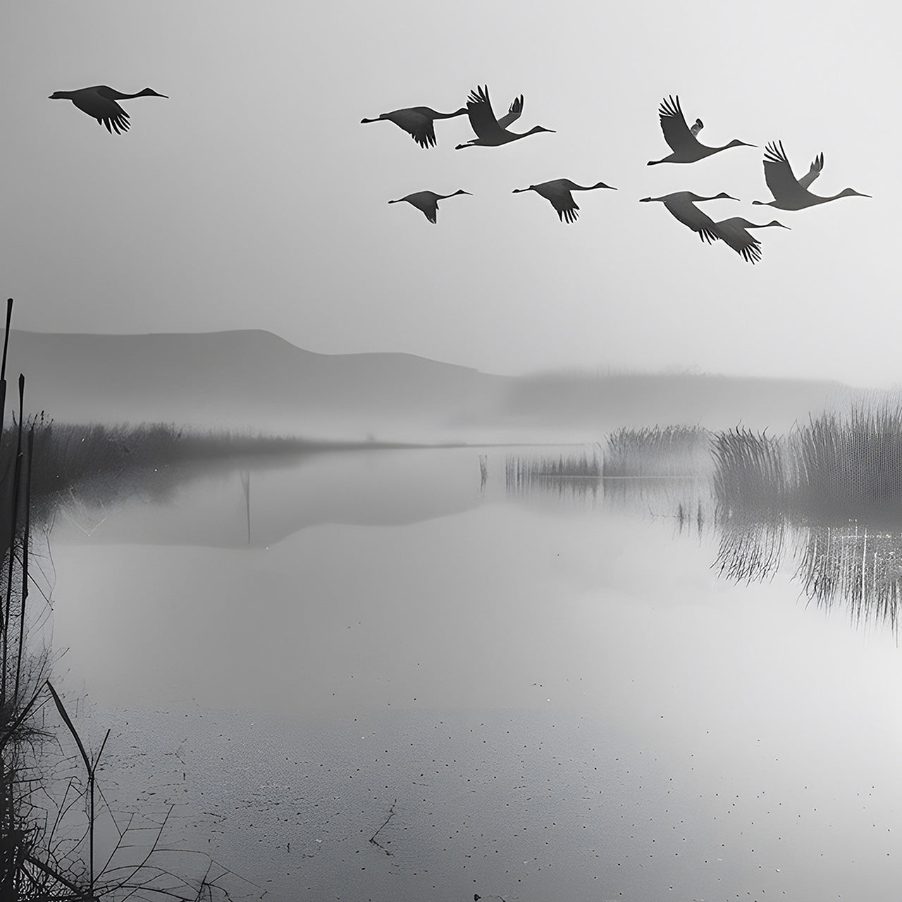 Canvas Print Wildgänse