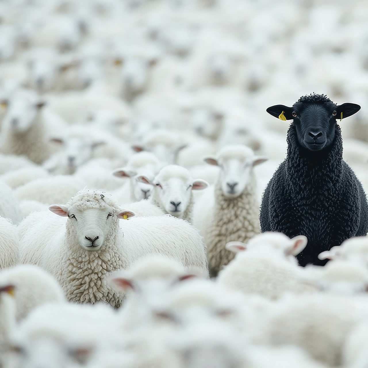 Canvas Print Black Sheep